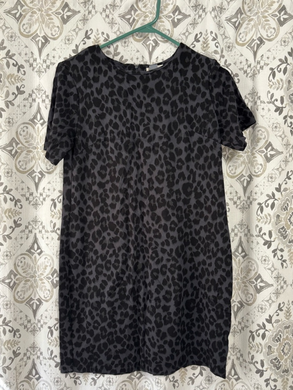Black Leopard Print Mini Dress